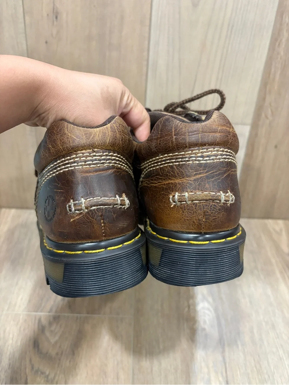 Dr. Martens Harrison Buckle Exclusive Brown Lace-Up Leather Lug Oxfords 10.5 US